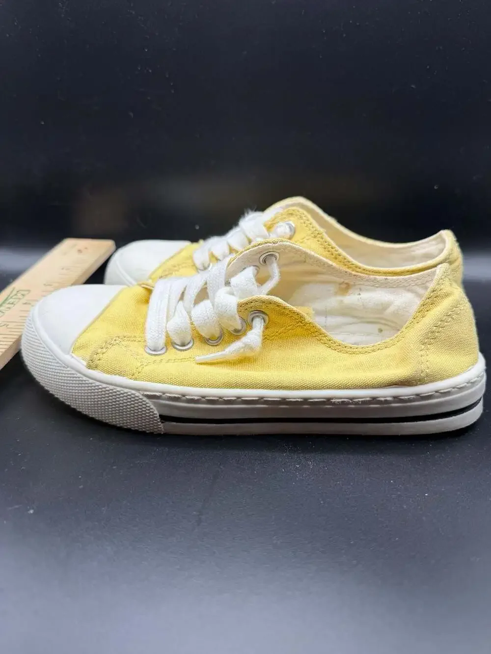 Threadabouts Scooter Yellow Canvas Memory Foam Sneakers